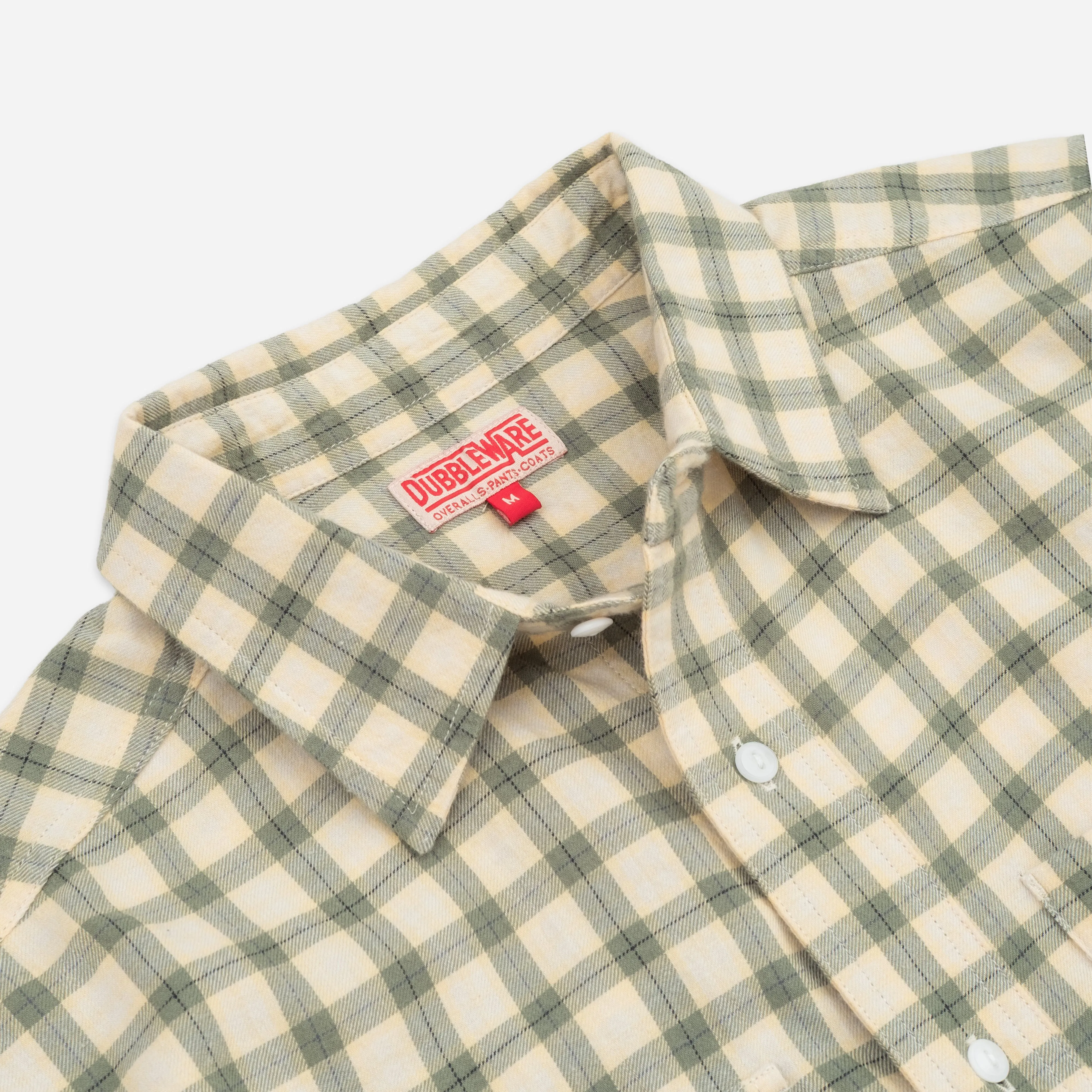 HERITAGE CHECK SHIRT - GREEN/BEIGE sold by Dubbleware product image thumbnail 4