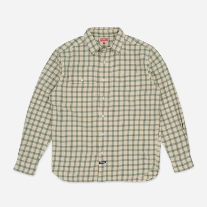 HERITAGE CHECK SHIRT - GREEN/BEIGE made by Dubbleware