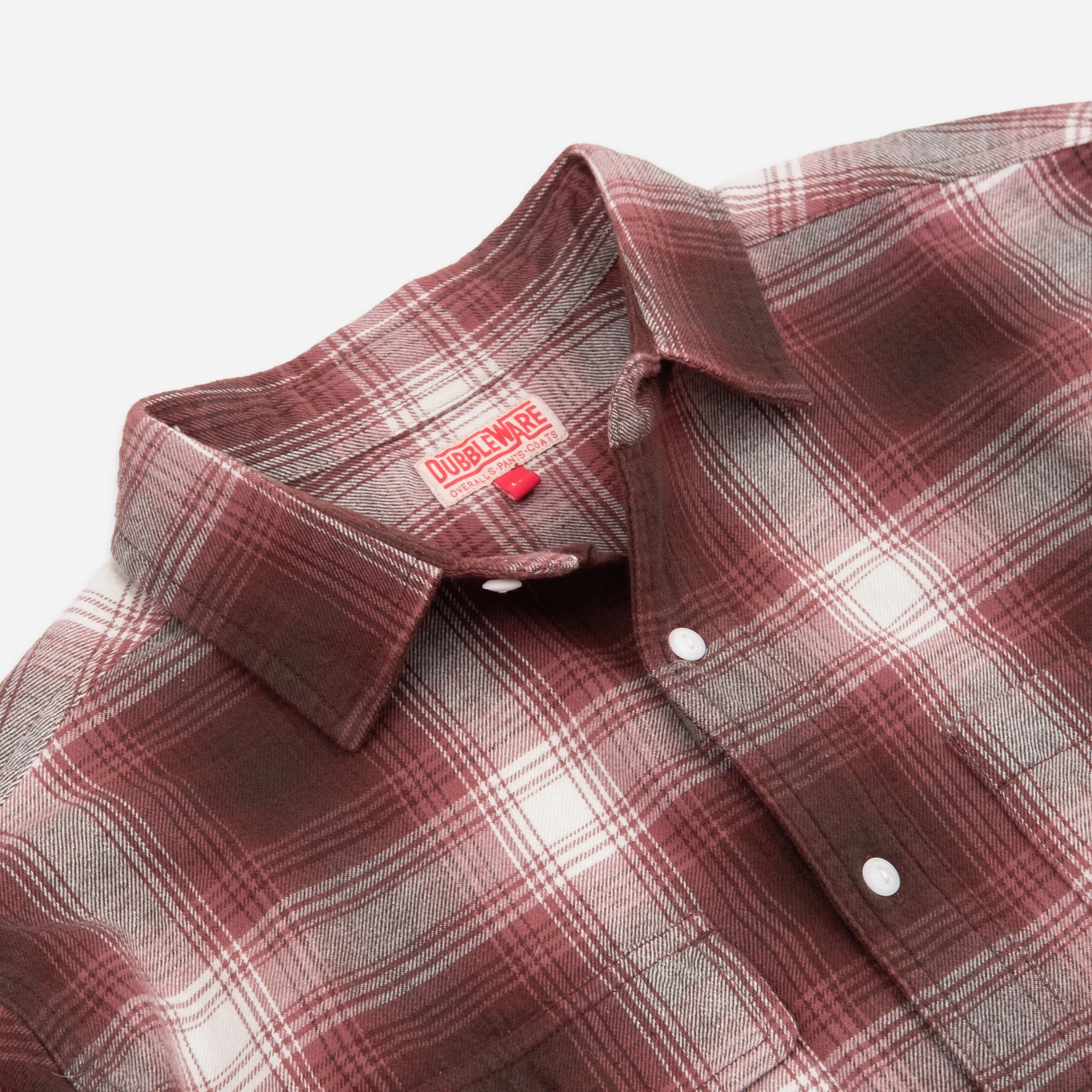 HERITAGE CHECK WORKSHIRT - BROWN/MAROON PLAID sold by Dubbleware product image thumbnail 4