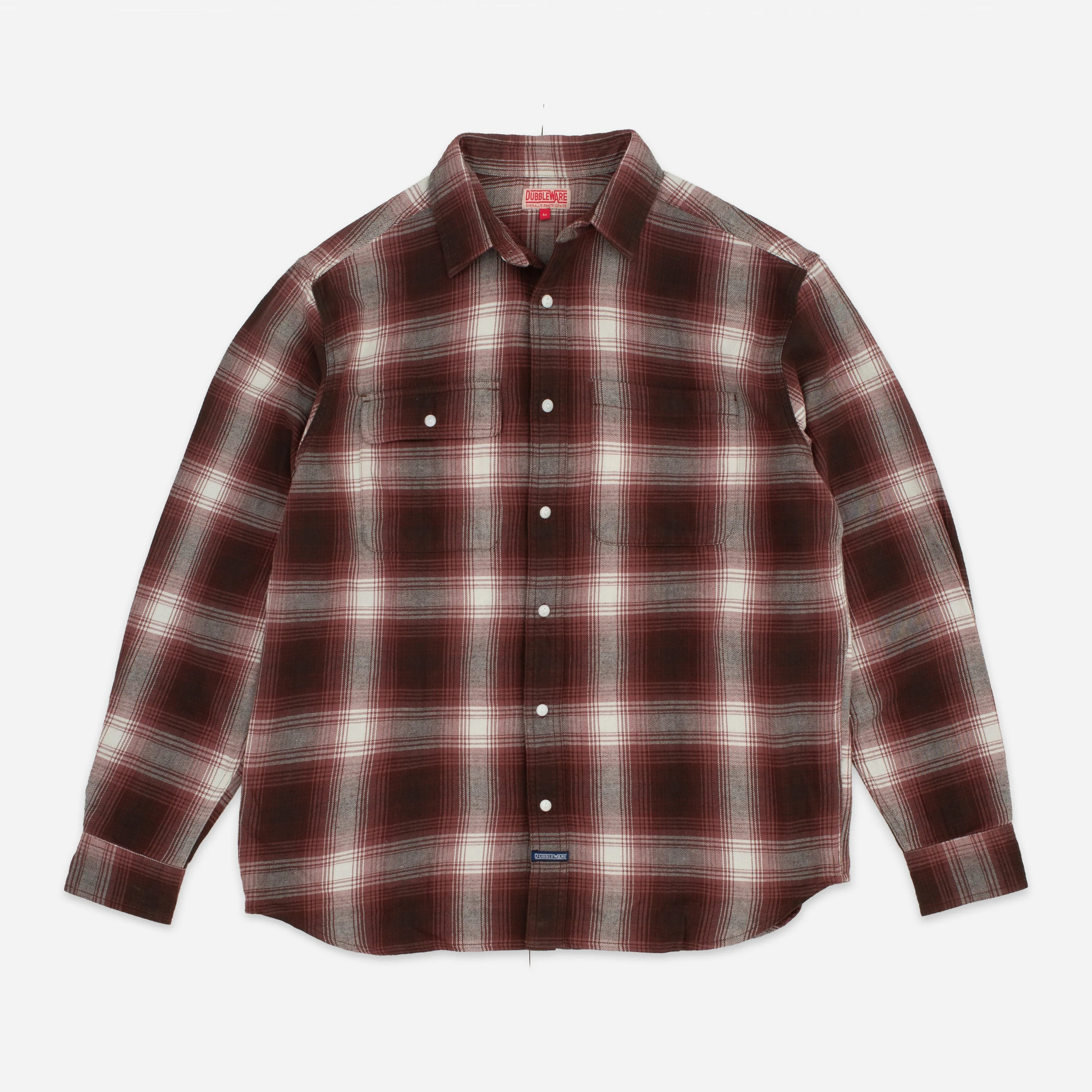 HERITAGE CHECK WORKSHIRT - BROWN/MAROON PLAID sold by Dubbleware
