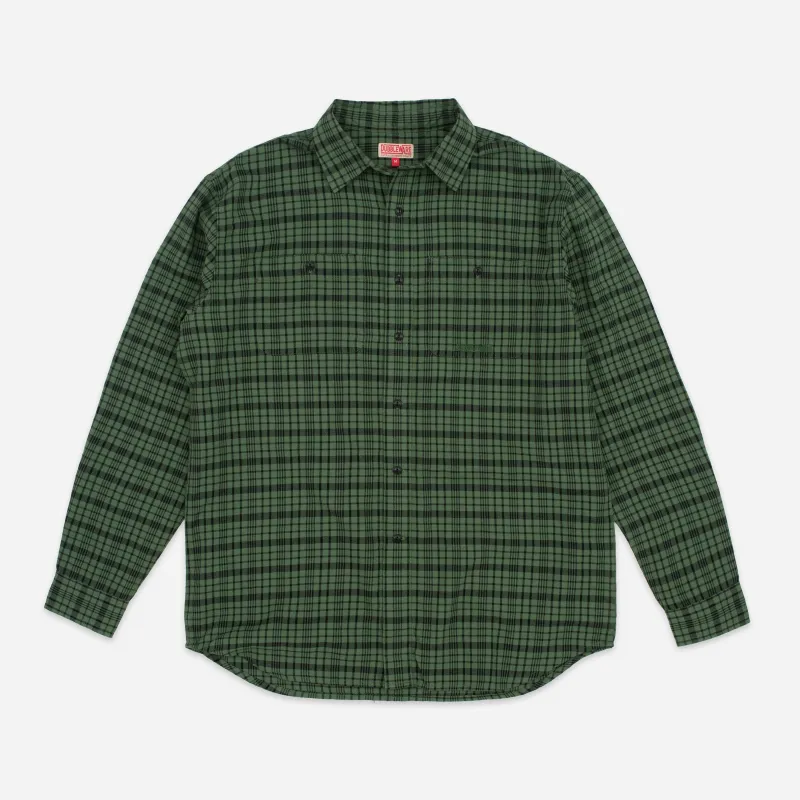 POP CHECK PLAID SHIRT - GREEN/BLACK sold by Dubbleware