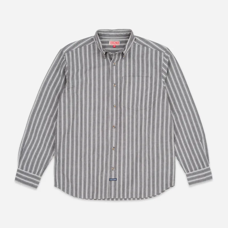 VINTAGE B.D STRIPED DENIM SHIRT - GREY sold by Dubbleware