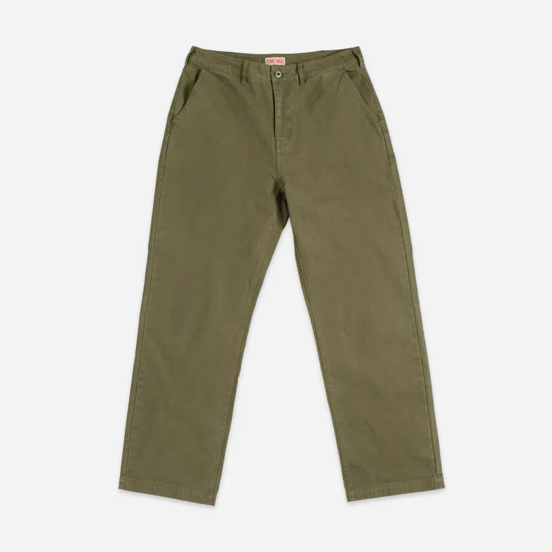 PATCH POCKET CANVAS PANT - MILITARY GREEN sold by Dubbleware