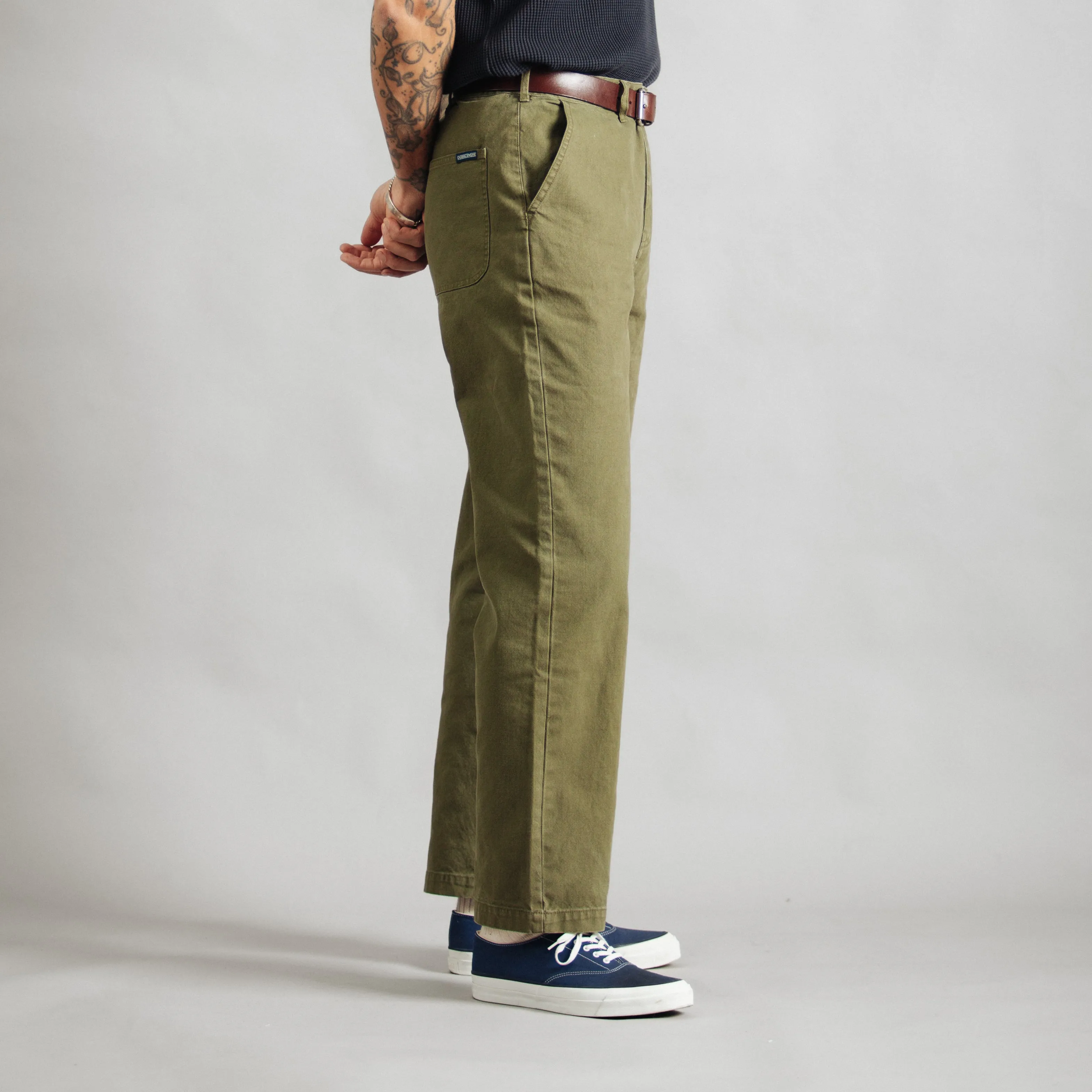 PATCH POCKET CANVAS PANT - MILITARY GREEN sold by Dubbleware product image thumbnail 5