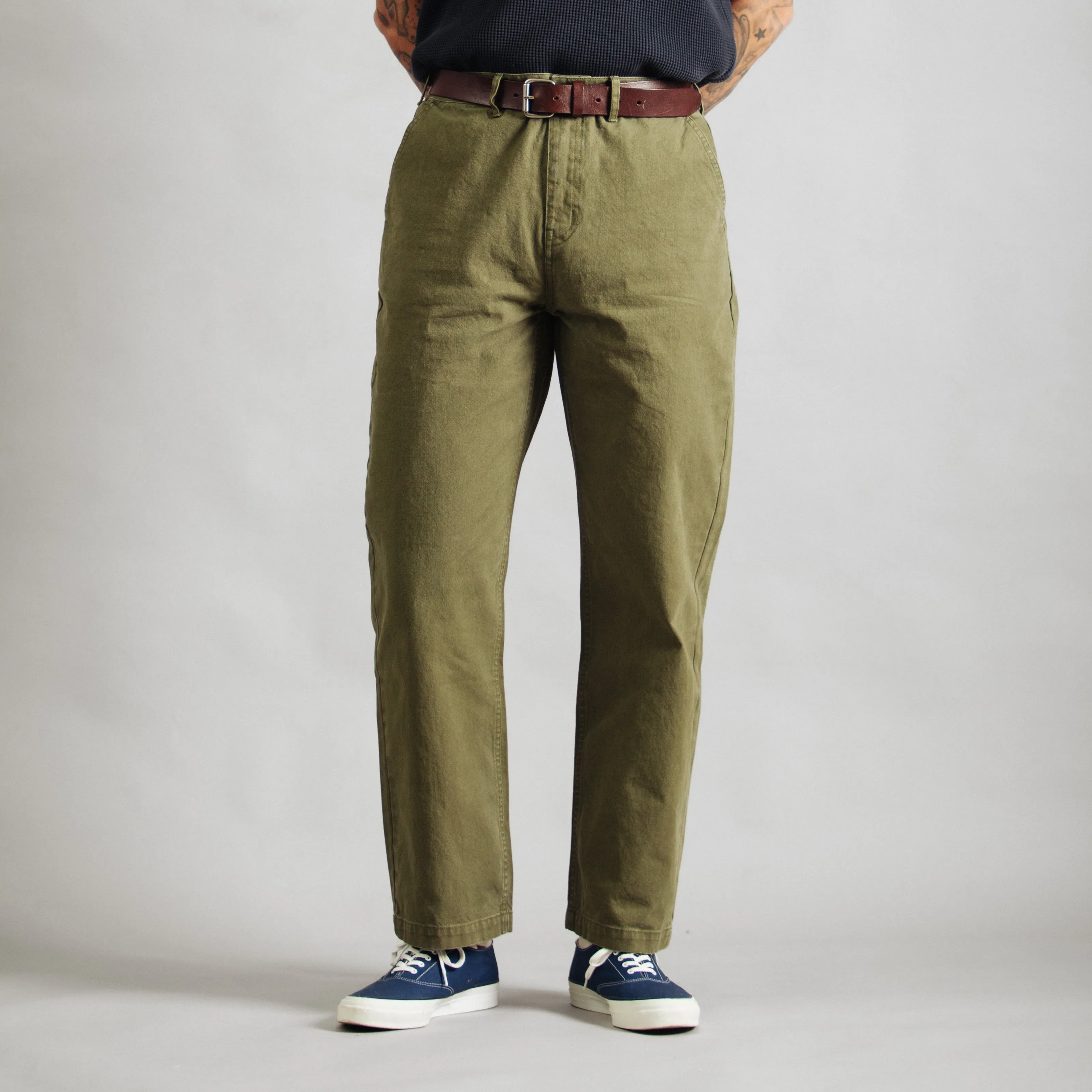 PATCH POCKET CANVAS PANT - MILITARY GREEN sold by Dubbleware product image thumbnail 2