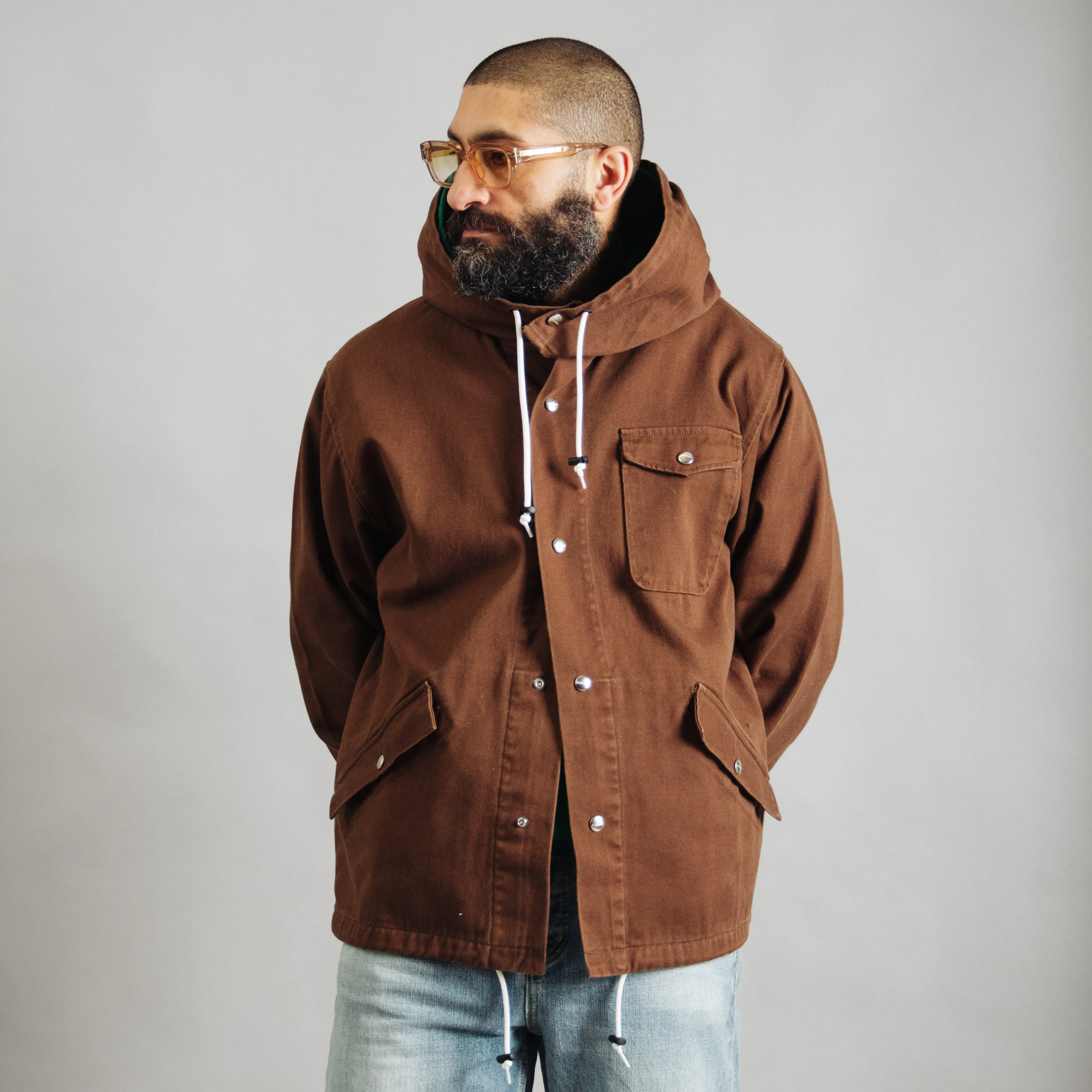 SNAP BREAKER JACKET - BROWN sold by Dubbleware product image thumbnail 2