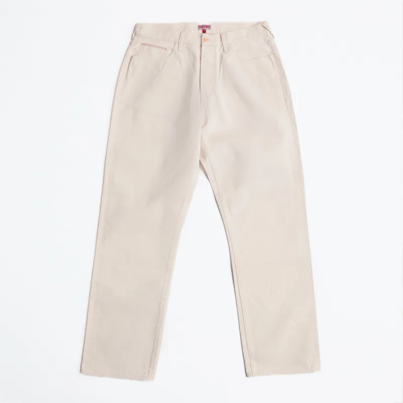 SELVEDGE STRAIGHT LEG DENIM JEAN - ECRU sold by Dubbleware