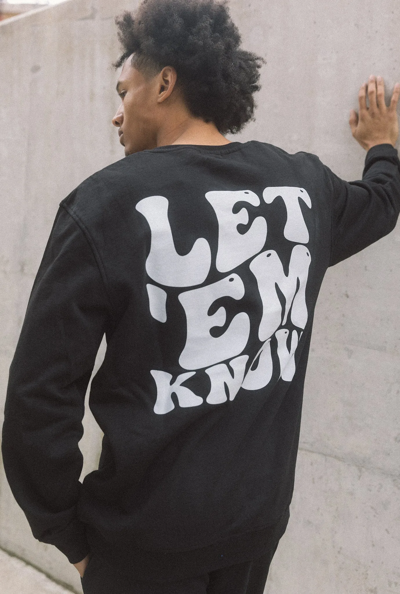 CFL Let 'em Know Crewneck - Black sold by Peace-Collective product image thumbnail 4