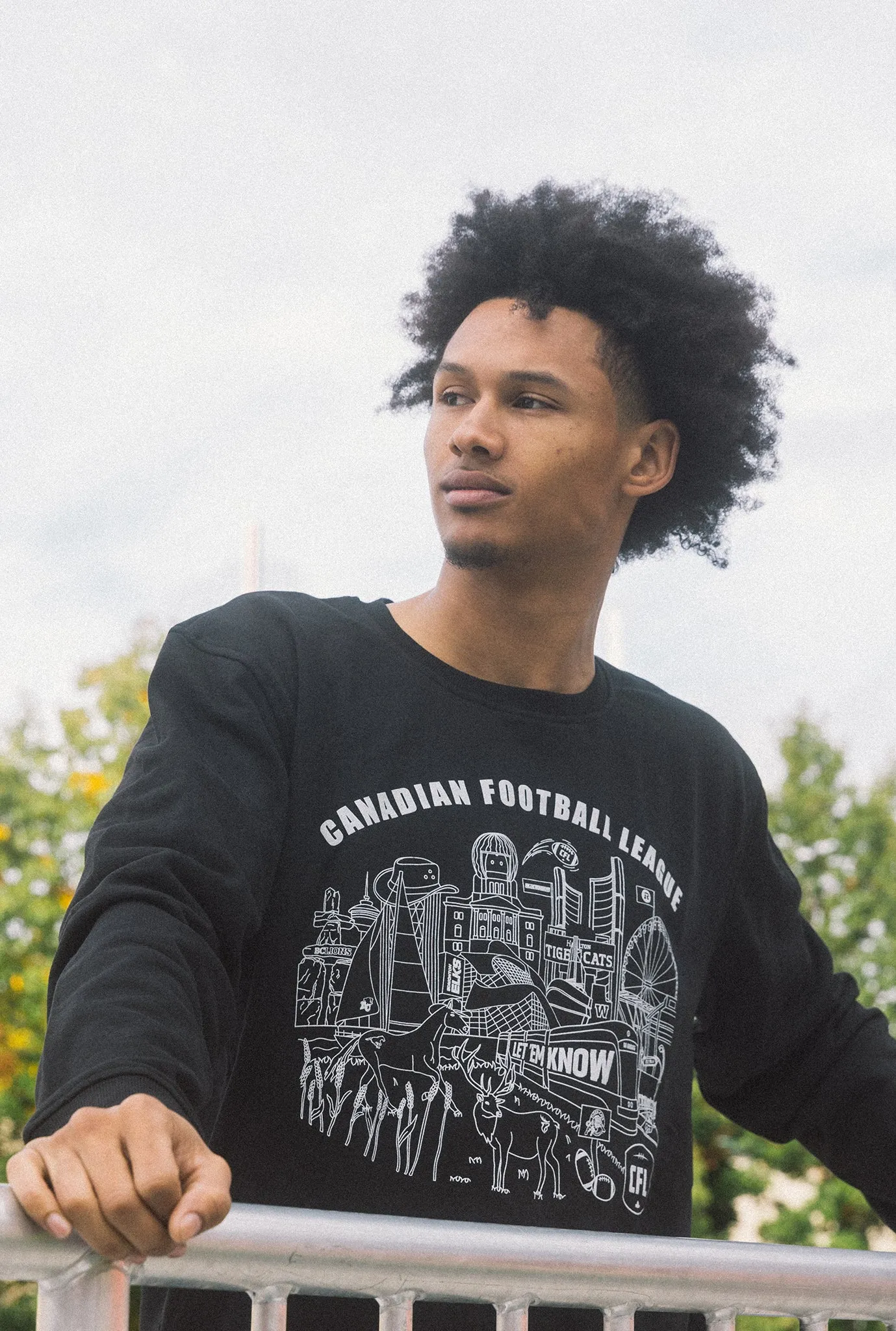 CFL Let 'em Know Crewneck - Black sold by Peace-Collective product image thumbnail 2