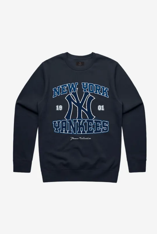 New York Yankees Vintage Washed Crewneck - Navy sold by Peace-Collective