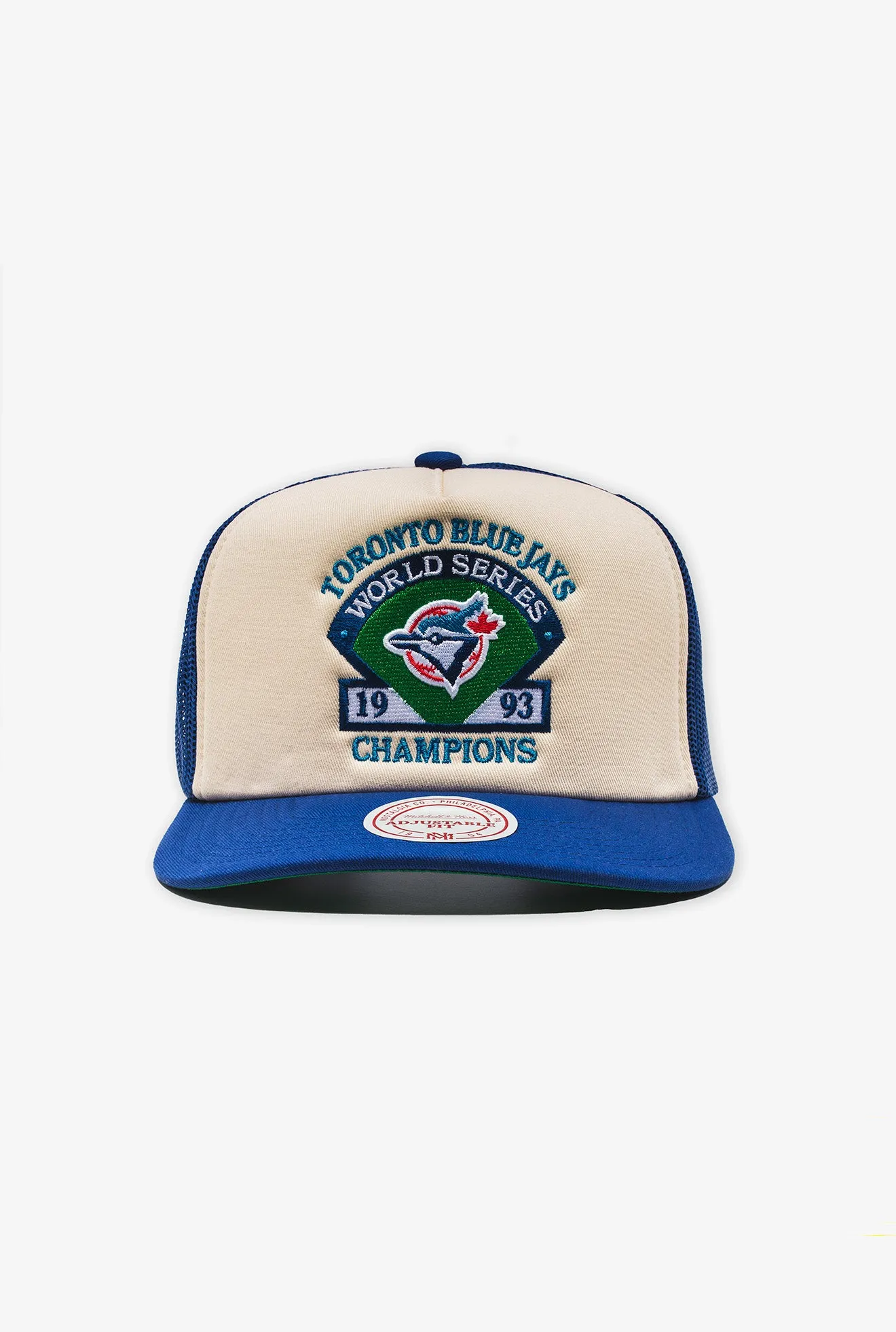 Toronto Blue Jays World Series '93 Bases Loaded Trucker Hat - Blue sold by Peace-Collective