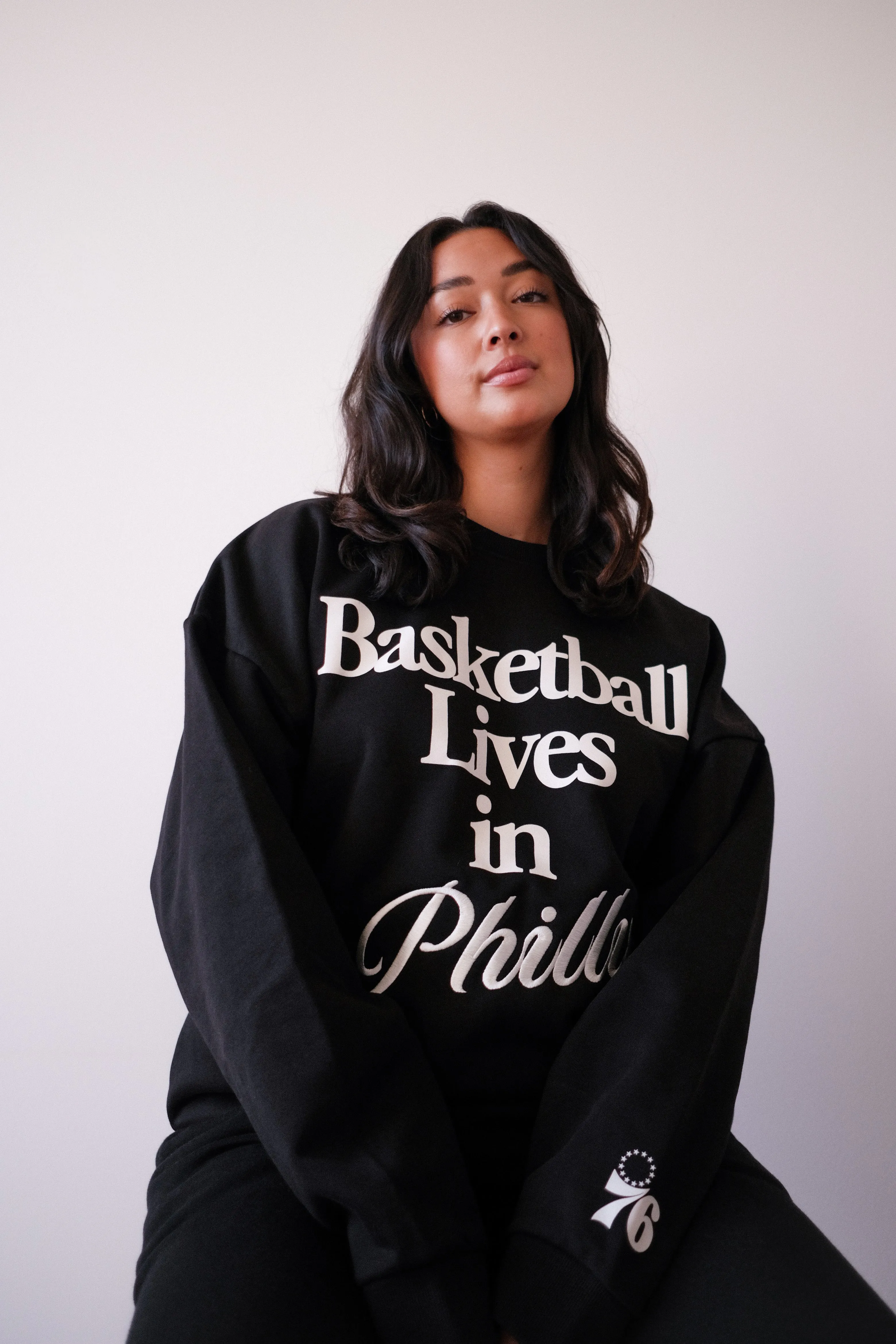 Basketball Lives in Philly SuperHeavy™️ Crewneck - Off Black sold by Peace-Collective product image thumbnail 3