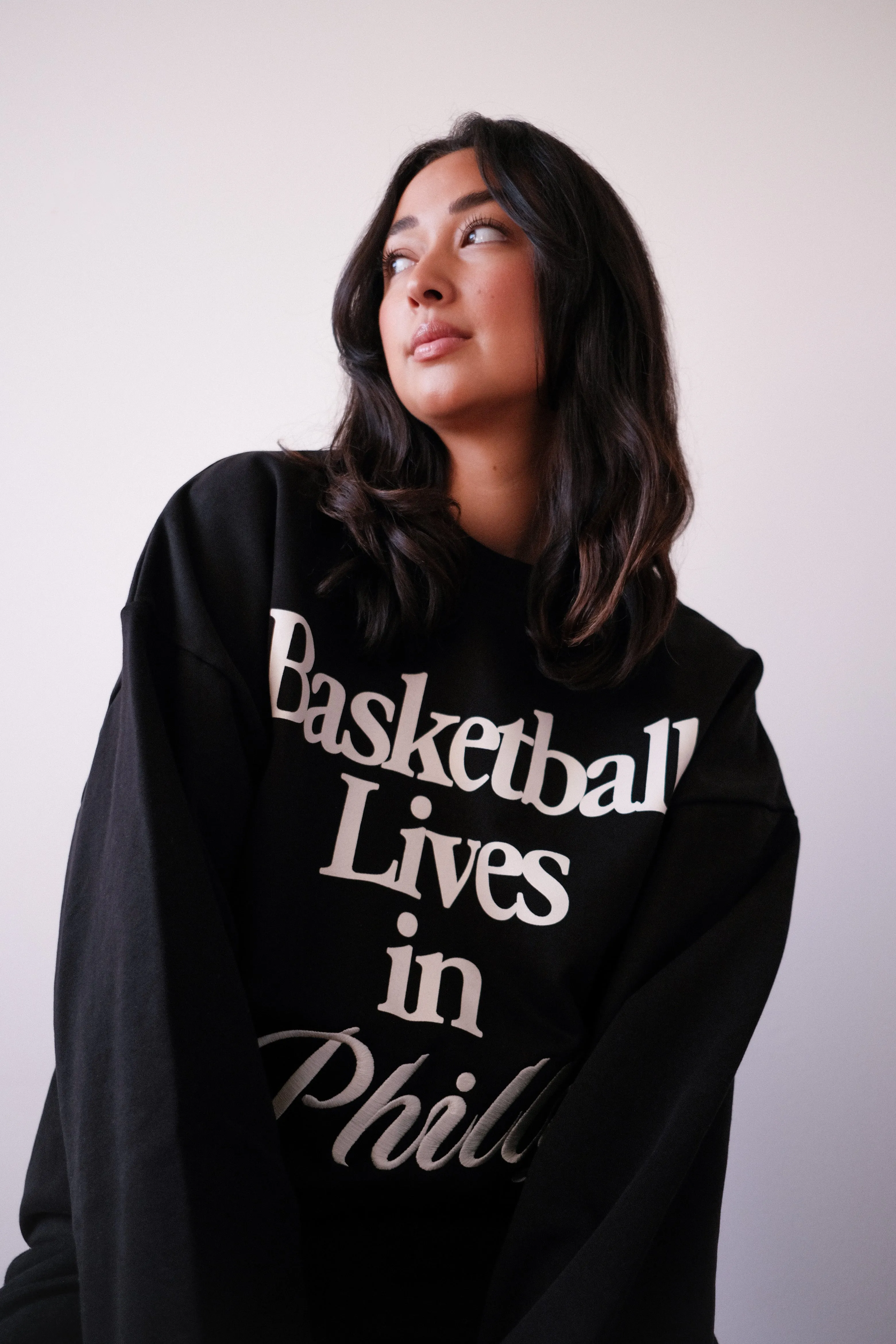 Basketball Lives in Philly SuperHeavy™️ Crewneck - Off Black sold by Peace-Collective product image thumbnail 2