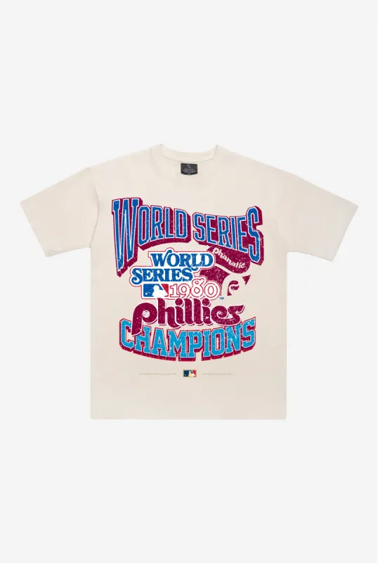 Philadelphia Phillies 1980 World Series Cooperstown Collection Premium T-Shirt - Natural sold by Peace-Collective