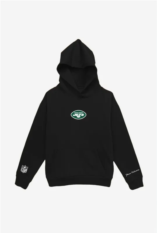 New York Jets Logo Heavyweight Hoodie - Black sold by Peace-Collective