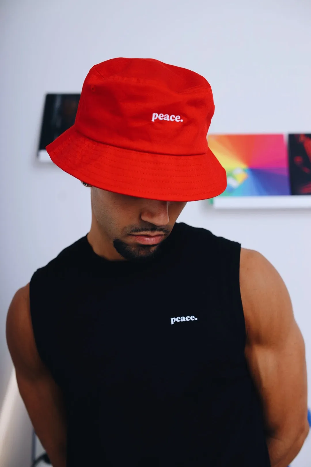 Peace Basics Bucket Hat - Red sold by Peace-Collective product image thumbnail 3