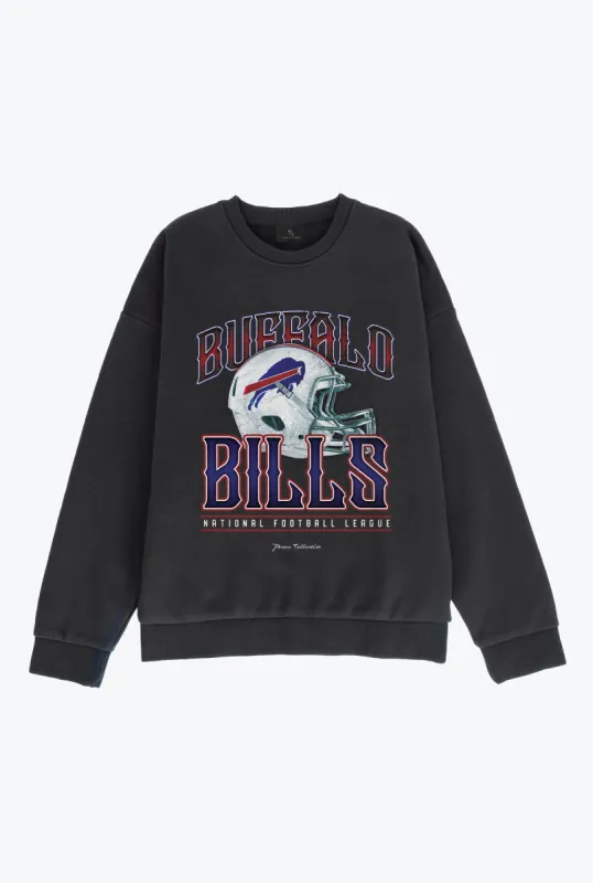 Buffalo Bills Helmet SuperHeavy™️ Crewneck - Off Black sold by Peace-Collective