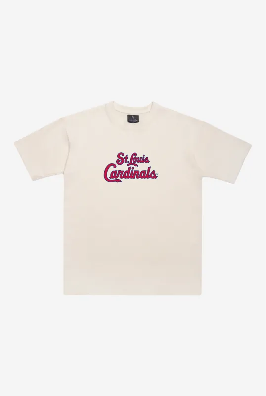 St Louis Cardinals Heavyweight T-Shirt - Natural sold by Peace-Collective