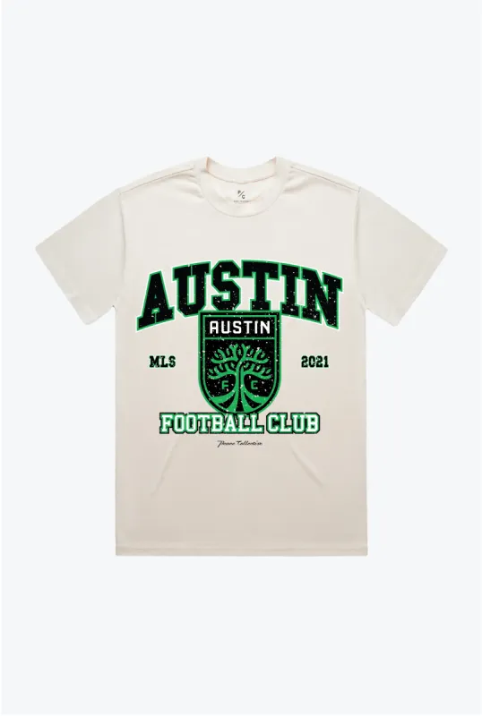 Austin FC Vintage Washed T-Shirt - Ivory sold by Peace-Collective