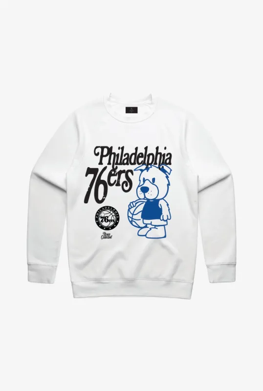 Philadelphia 76ers Mascot Crewneck - White sold by Peace-Collective