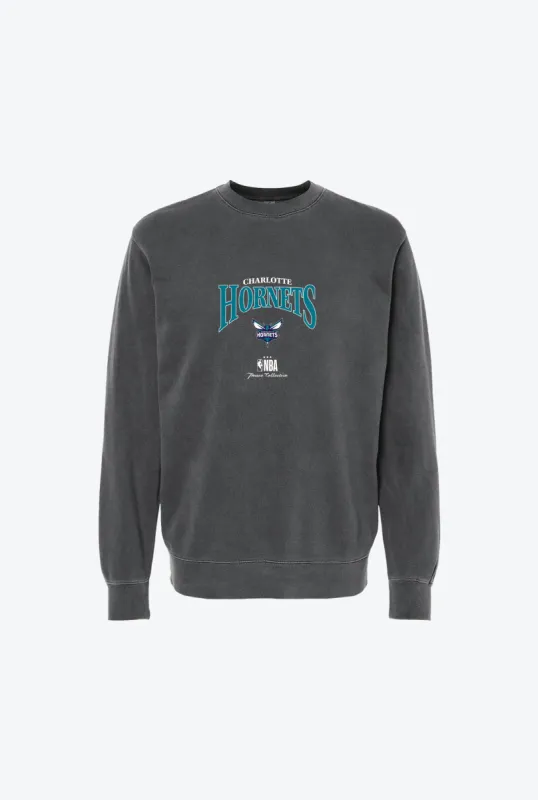 Charlotte Hornets Vintage Embroidered Crewneck - Black sold by Peace-Collective