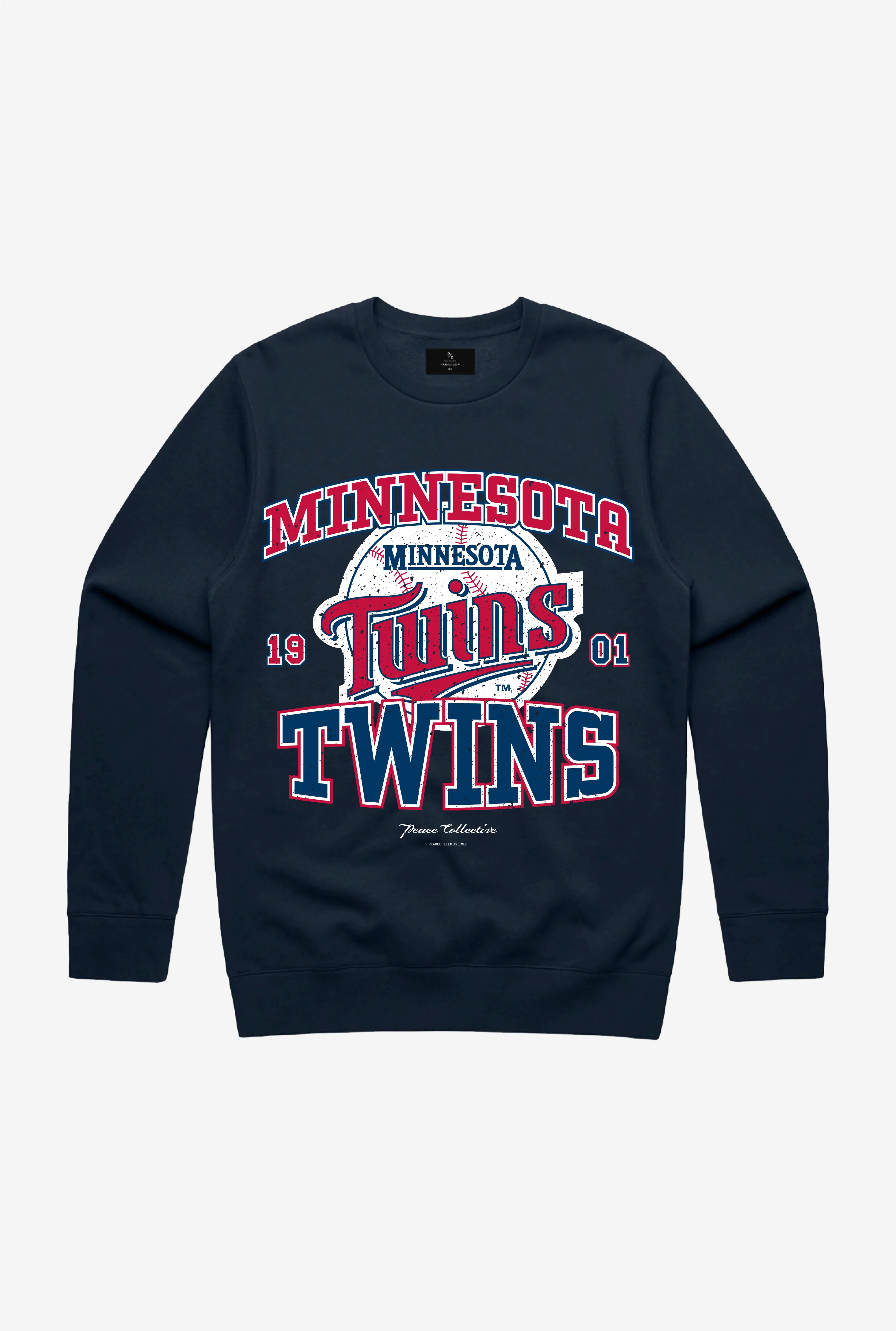 Minnesota Twins Vintage Washed Crewneck - Navy sold by Peace-Collective