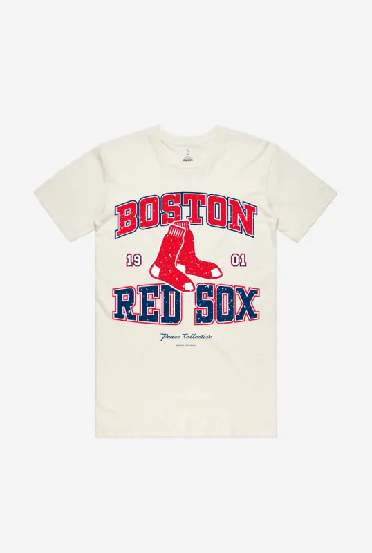 Boston Red Sox Vintage Washed T-Shirt - Ivory sold by Peace-Collective