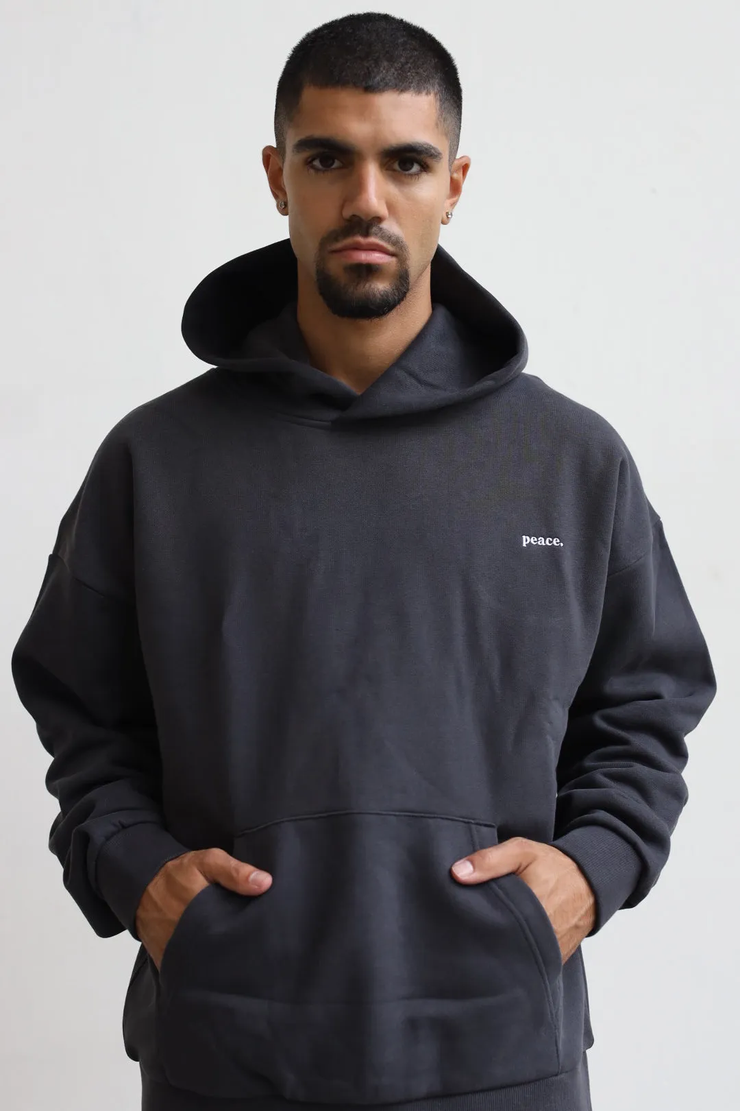 Peace Basics Heavyweight Hoodie - Black sold by Peace-Collective product image thumbnail 2