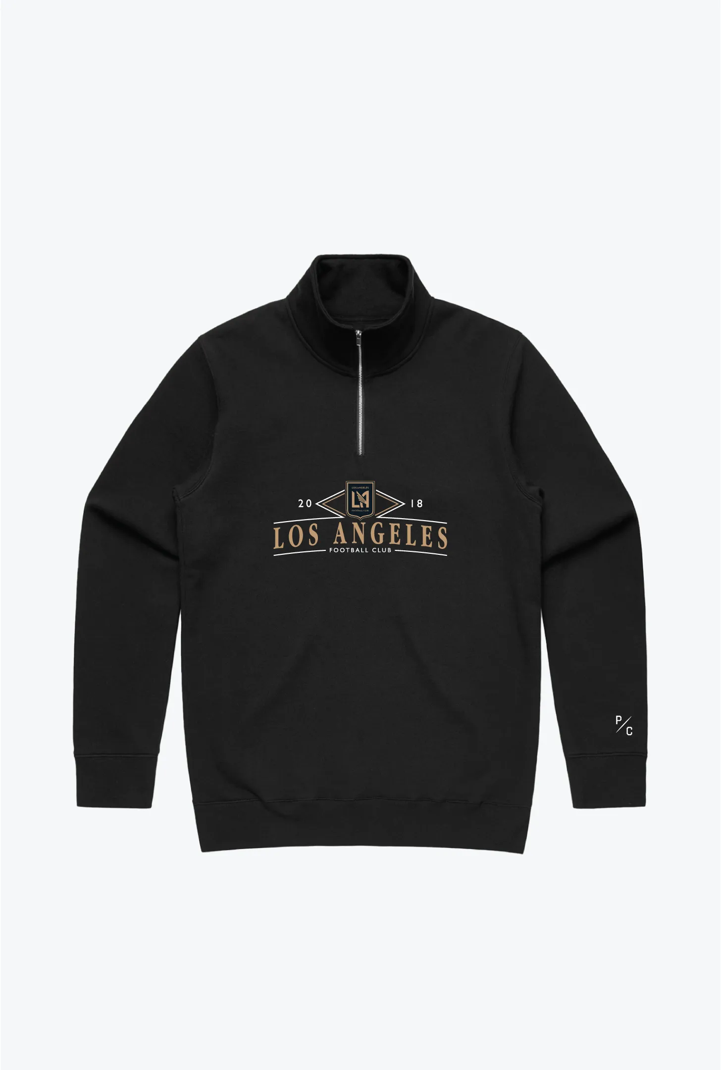 Los Angeles FC Vintage Quarter Zip - Black sold by Peace-Collective