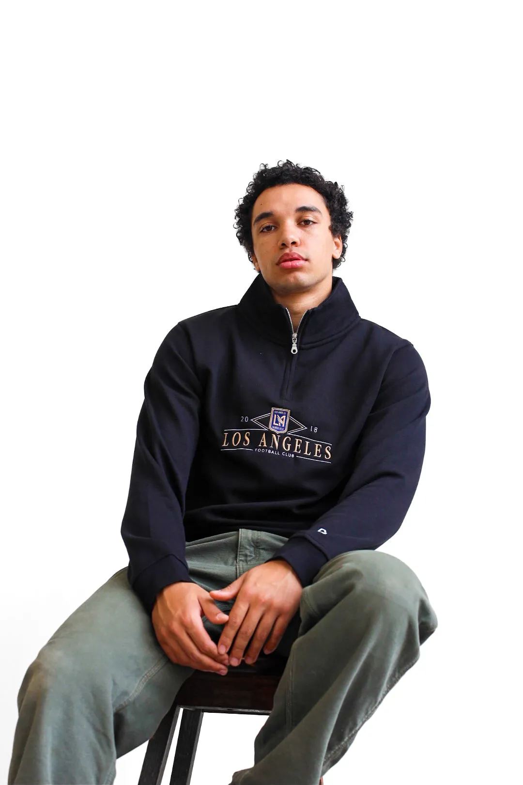 Los Angeles FC Vintage Quarter Zip - Black sold by Peace-Collective product image thumbnail 2