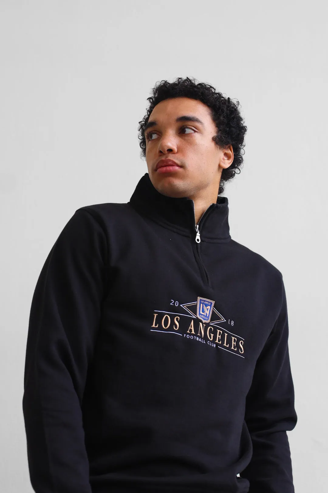 Los Angeles FC Vintage Quarter Zip - Black sold by Peace-Collective product image thumbnail 4