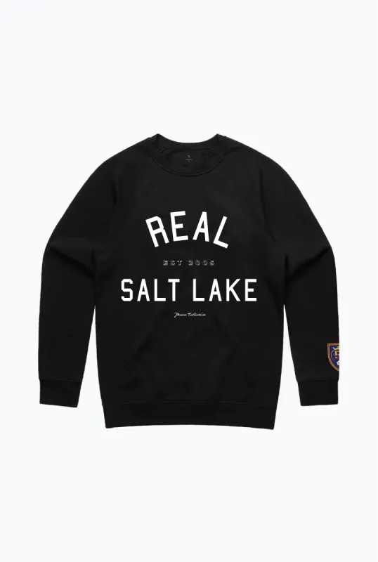 Real Salt Lake Essentials Heavyweight Crewneck - Black sold by Peace-Collective