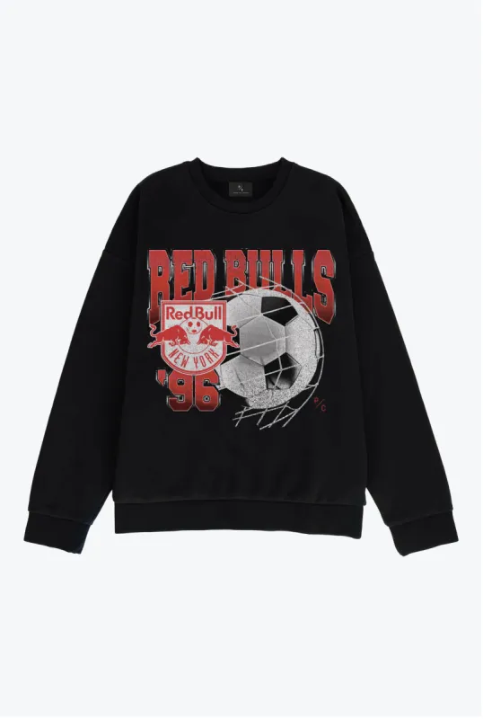 New York Red Bulls Vintage Goal SuperHeavy™️ Crewneck - Black sold by Peace-Collective