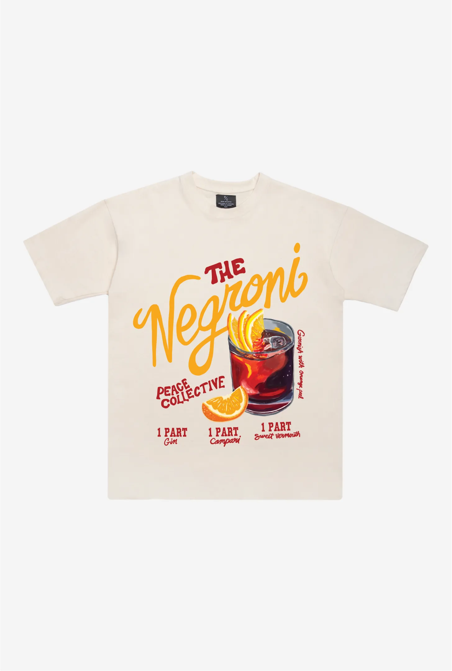 The Negroni Premium T-Shirt - Natural sold by Peace-Collective