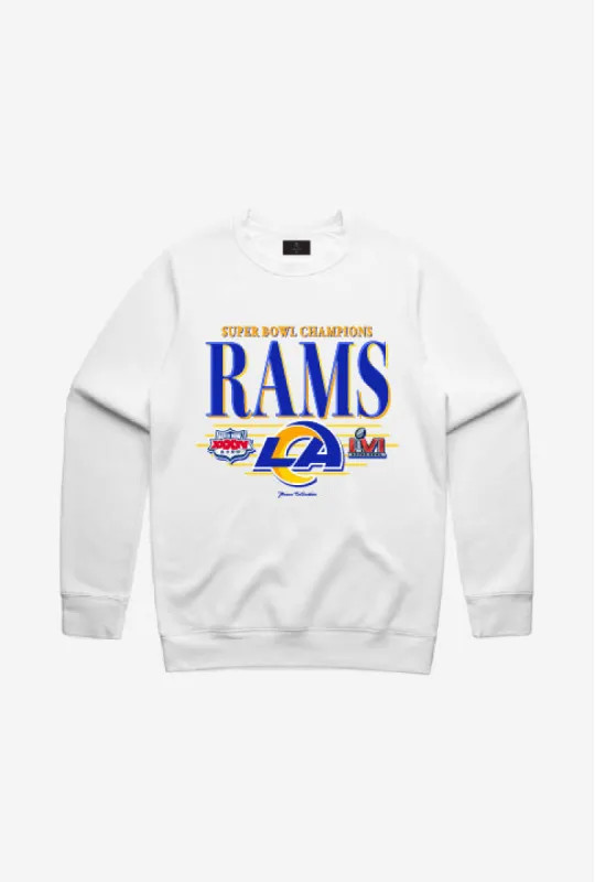 Los Angeles Rams Vintage Crewneck - White sold by Peace-Collective