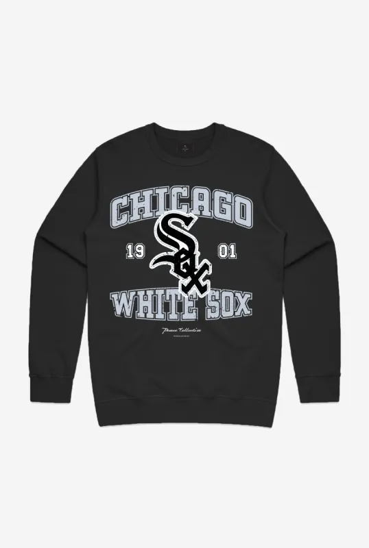 Chicago White Sox Vintage Washed Crewneck - Black sold by Peace-Collective