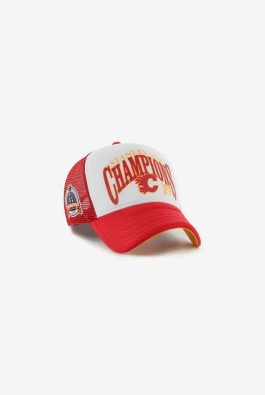 Calgary Flames Foam Champ Offside DT Hat sold by Peace-Collective