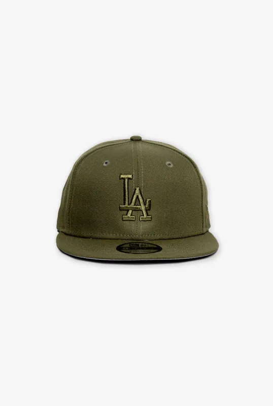 Los Angeles Dodgers 9FIFTY Color Pack Snapback - Olive Green sold by Peace-Collective