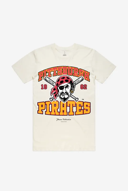 Pittsburgh Pirates Vintage Washed T-Shirt - Ivory sold by Peace-Collective