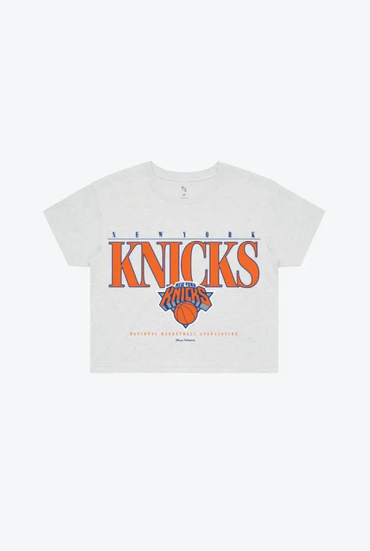 New York Knicks Signature Cropped T-Shirt - Ash sold by Peace-Collective