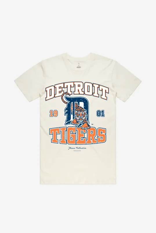 Detroit Tigers Vintage Washed T-Shirt - Ivory sold by Peace-Collective