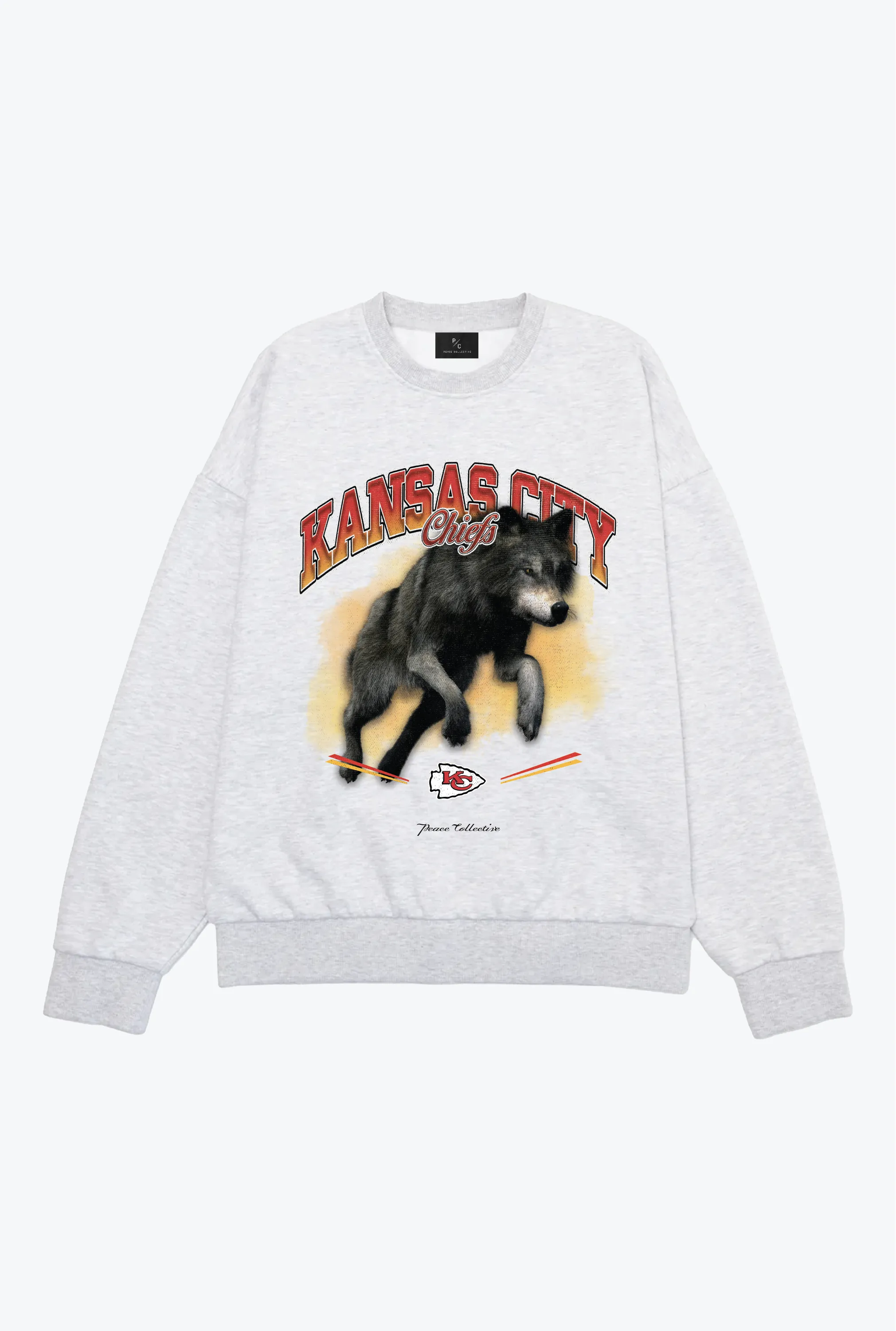 Kansas City Chiefs Mascot SuperHeavy™️ Crewneck - Ash sold by Peace-Collective