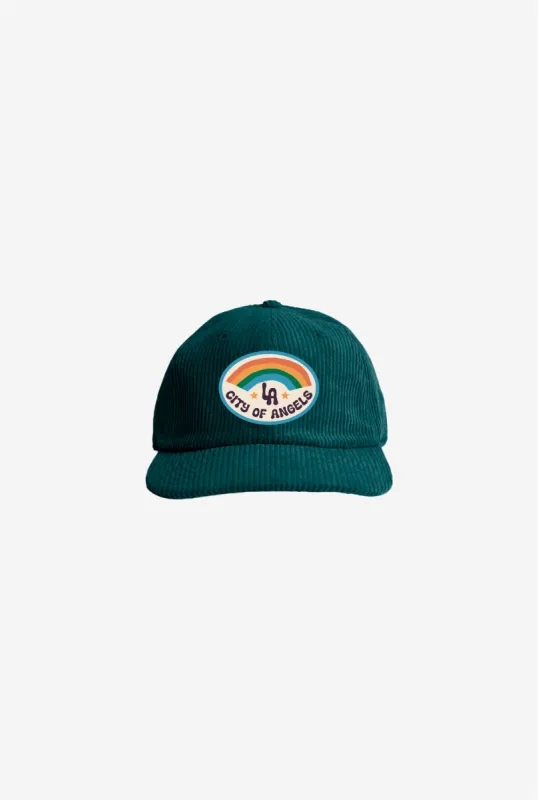 City of Angels Patch Corduroy Cap - Teal sold by Peace-Collective