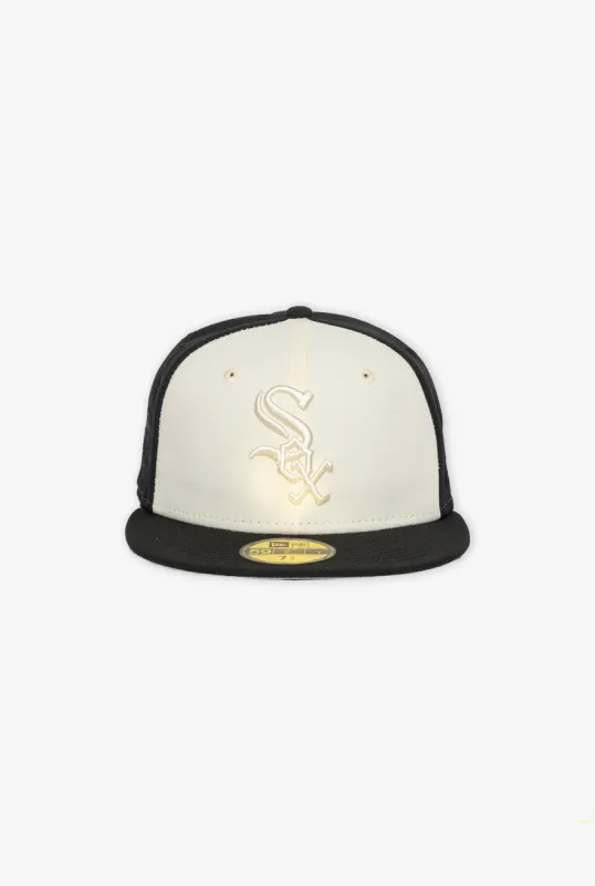 Chicago White Sox Tonal 2-Tone 59FIFTY - Cream/Black sold by Peace-Collective