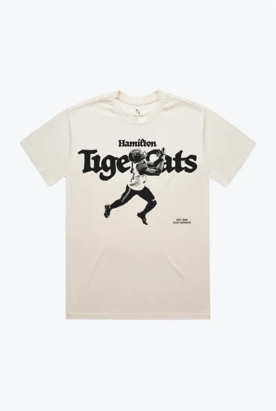 Hamilton Tiger-Cats Classic T-Shirt - Ivory made by Peace-Collective