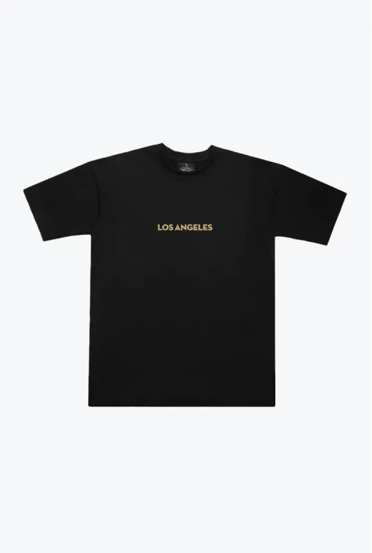 Los Angeles FC Essentials Heavyweight T-Shirt - Black sold by Peace-Collective