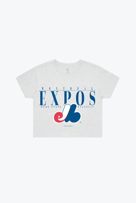 Montreal Expos Throwback Cropped T-Shirt - Ash made by Peace-Collective