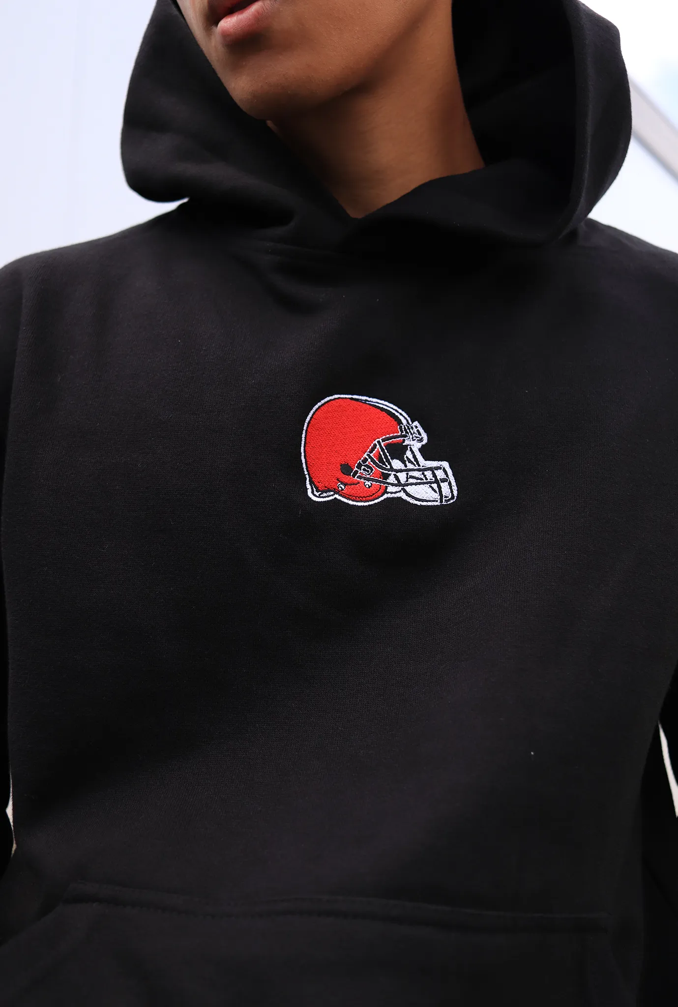 Cleveland Browns Logo Heavyweight Hoodie - Black sold by Peace-Collective product image thumbnail 4