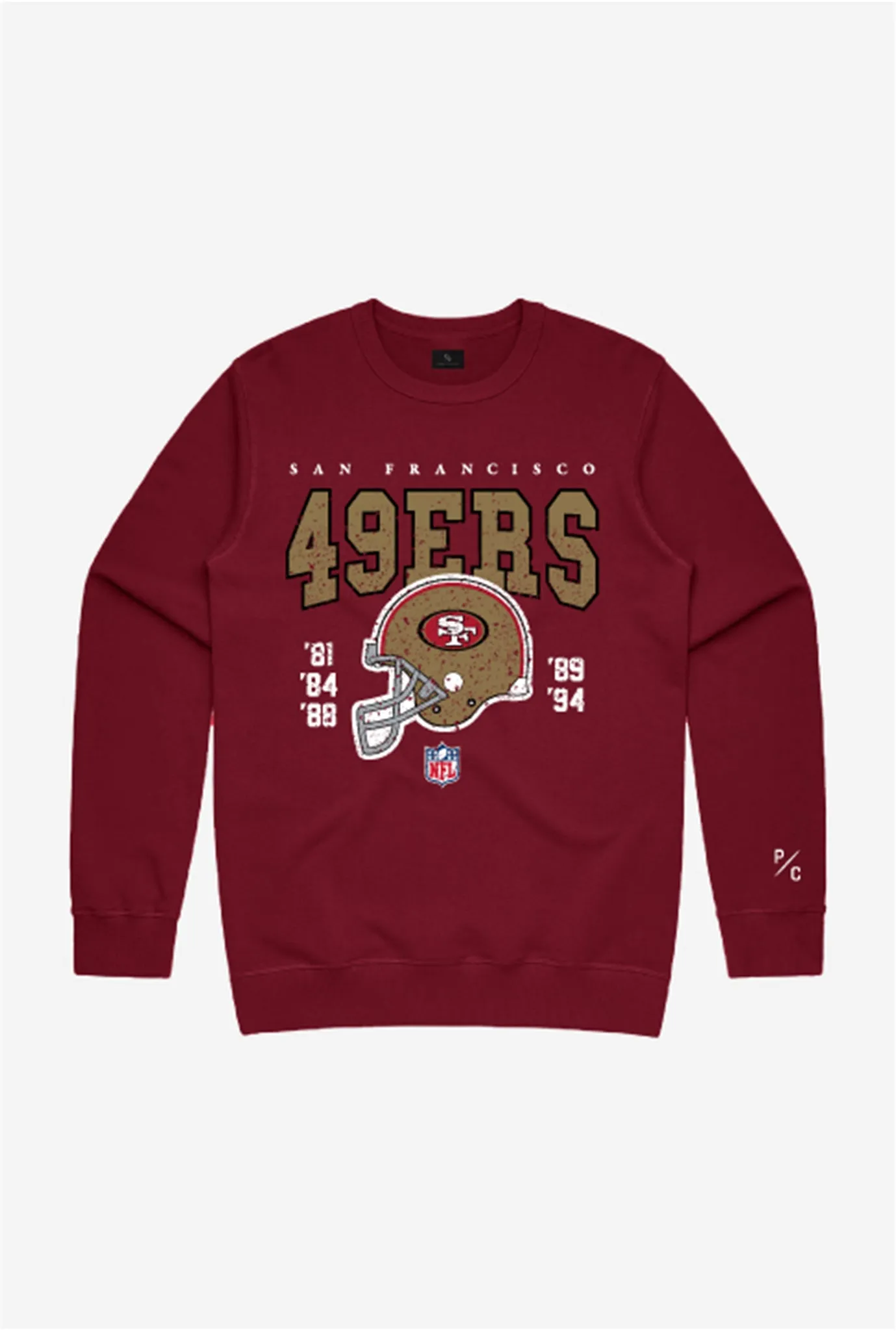 San Francisco 49ers Vintage Crewneck - Maroon sold by Peace-Collective