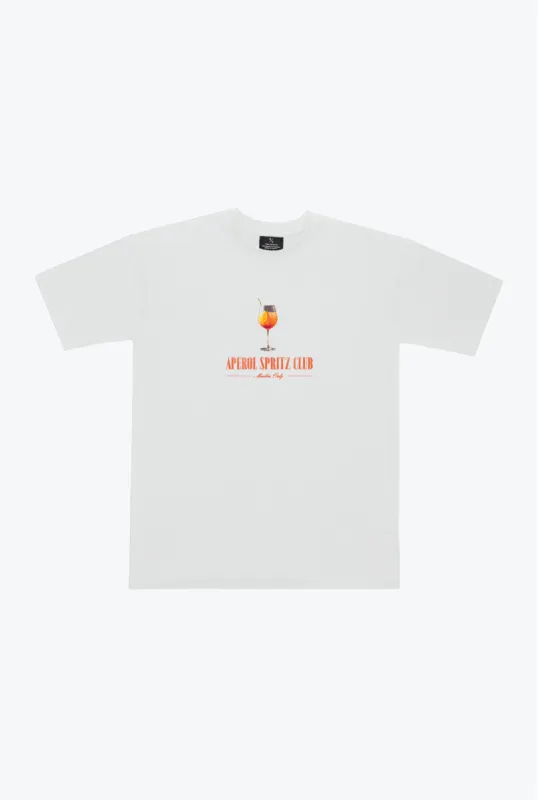 Aperol Spritz Club Heavyweight T-Shirt - White sold by Peace-Collective
